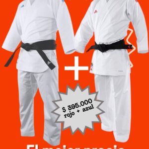 COMBO - Karategi KOST-2.0 Adidas (Azul + Rojo)